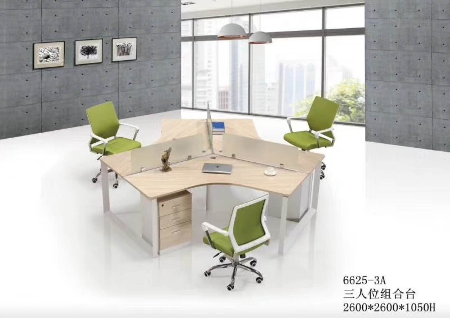 三人位屏風(fēng)辦公桌 三人位屏風(fēng)辦公桌