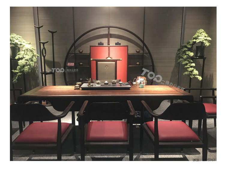 實(shí)木辦公室茶臺(tái)